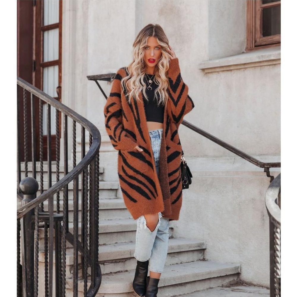 Animal Print Cardigan